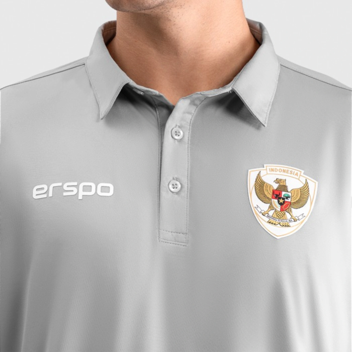 Erspo Timnas Polo Shirt Light Grey - Image 3