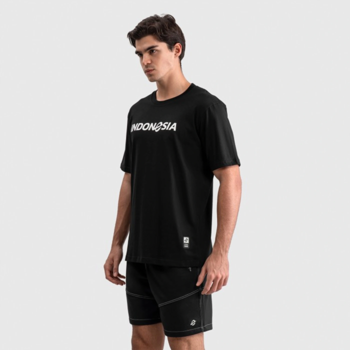 Erspo Timnas T-Shirt Oversized Indonesia White on Black - Image 3
