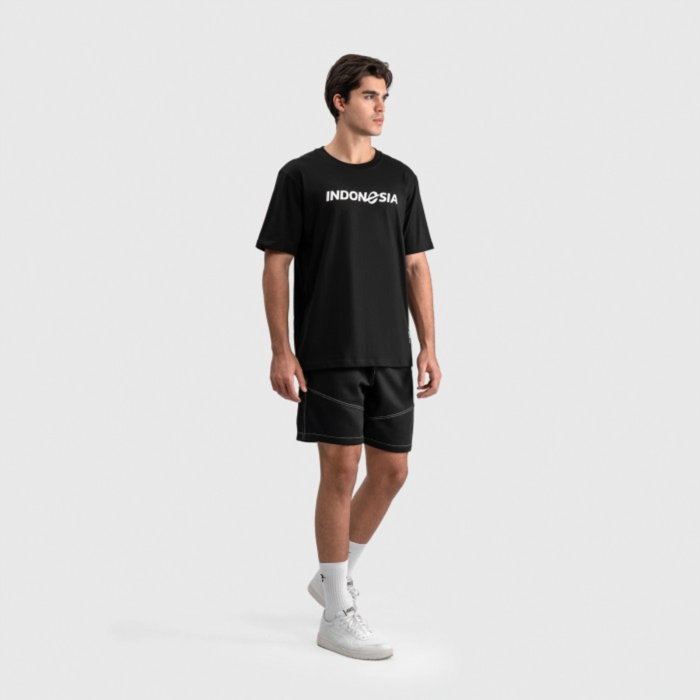 Erspo Timnas T-Shirt Oversized Indonesia White on Black - Image 4