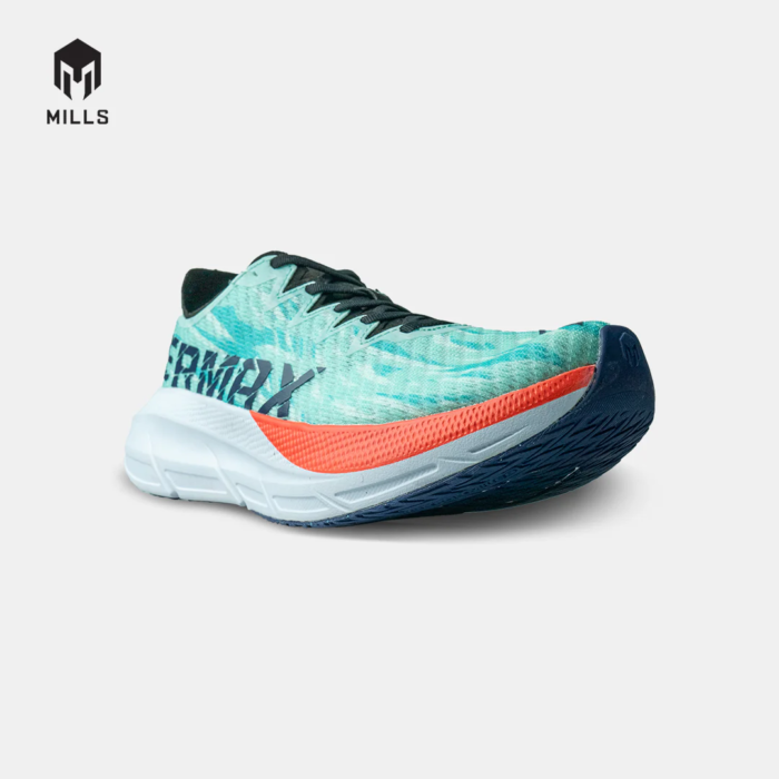 Mills Sepatu Lari Running Shoes Enermax Cushion M2 Jade / Black / Off White / Red - Image 2