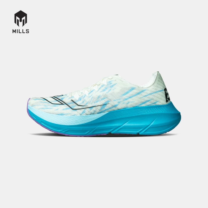 Mills Sepatu Lari Running Shoes Enermax Cushion M2 White / Pine Green / Purple - Image 2