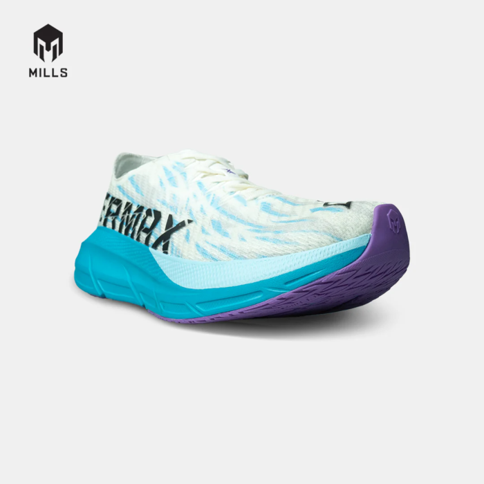 Mills Sepatu Lari Running Shoes Enermax Cushion M2 White / Pine Green / Purple - Image 5