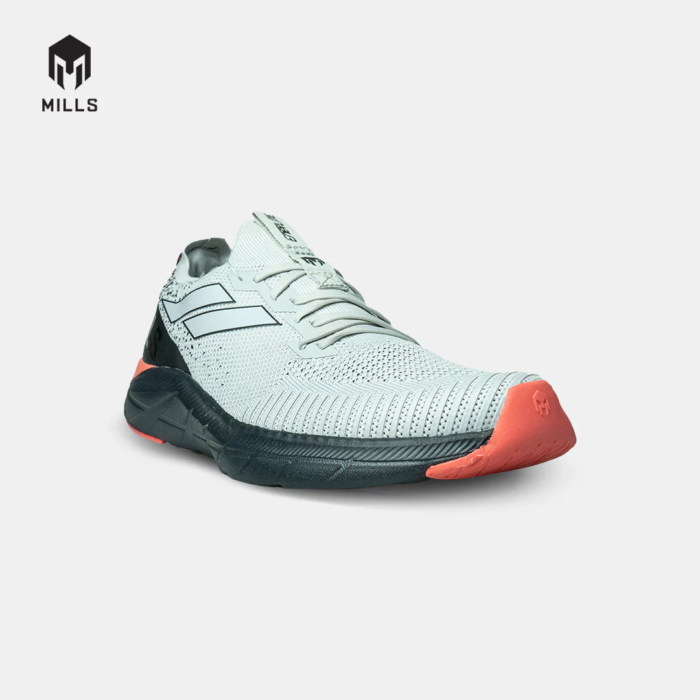 Mills Sepatu Lari Running Shoes Treximo Enerlite Grey / Black / Coral - Image 2
