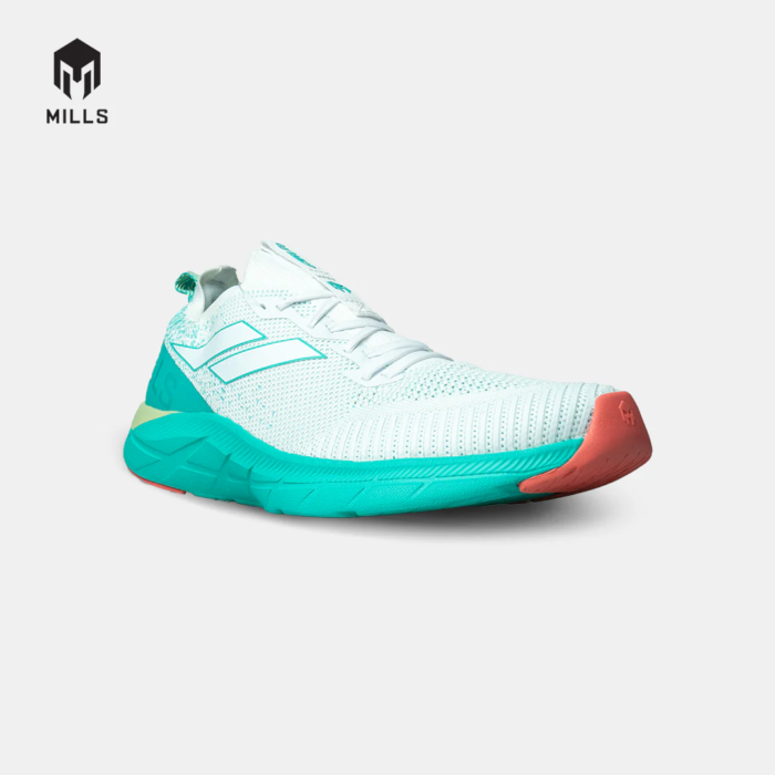 Mills Sepatu Lari Running Shoes Treximo Enerlite White / Teal / Coral - Image 2
