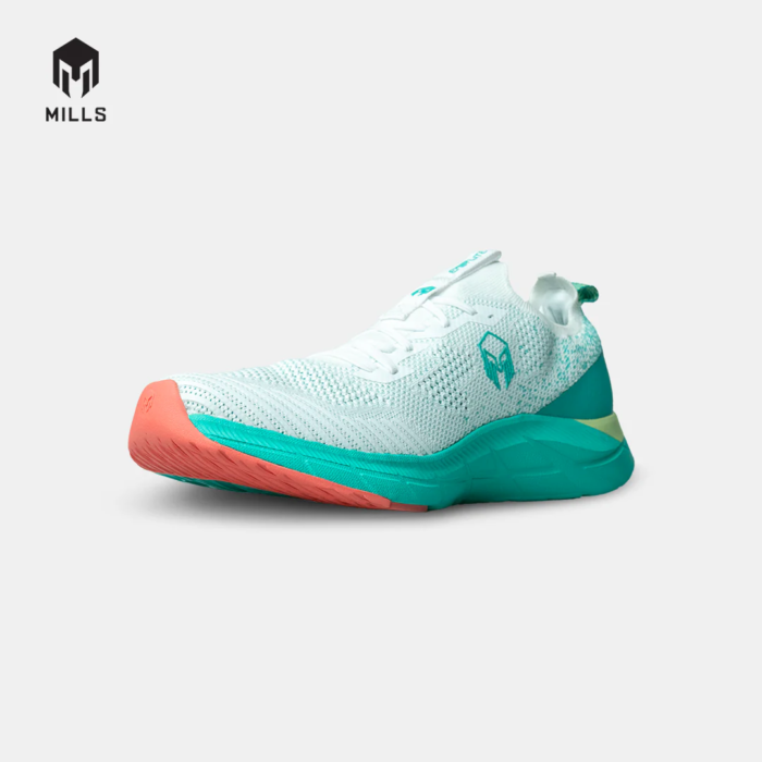 Mills Sepatu Lari Running Shoes Treximo Enerlite White / Teal / Coral - Image 6