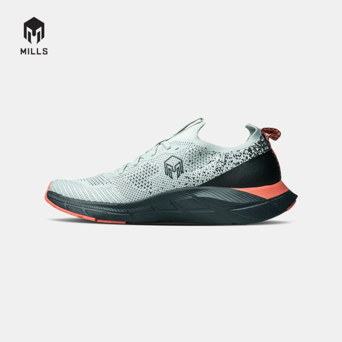 Mills Sepatu Lari Running Shoes Treximo Enerlite Grey / Black / Coral - Image 4