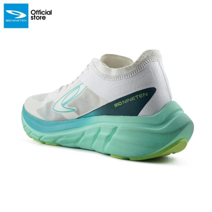 910 Nineten Geist Ekiden Hyperpulse Sepatu Lari - Putih/Hijau-Tosca/Teal - Image 3