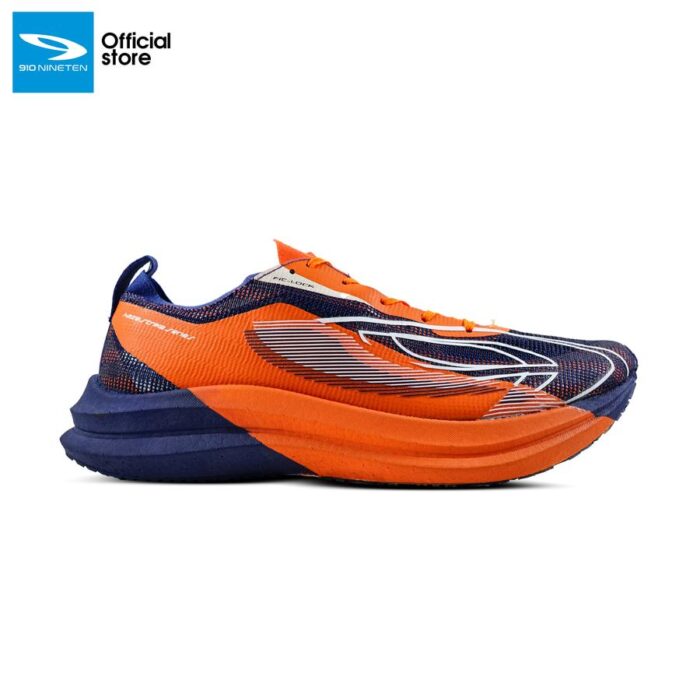 910 Nineten Haze Strike-X Sepatu Lari - Dark-Navy/Jingga/Putih-Gading
