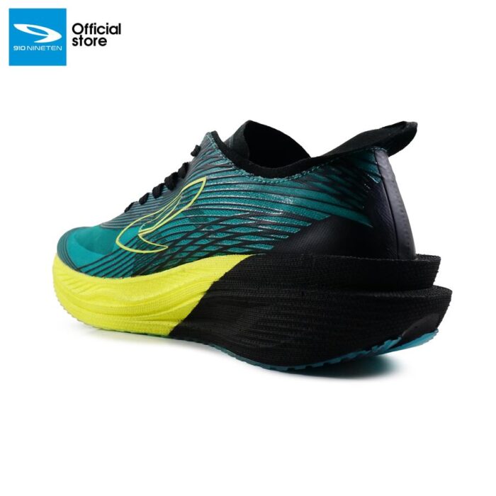 910 Nineten Haze Flow Sepatu Lari - Hitam/Teal/Kuning - Image 5