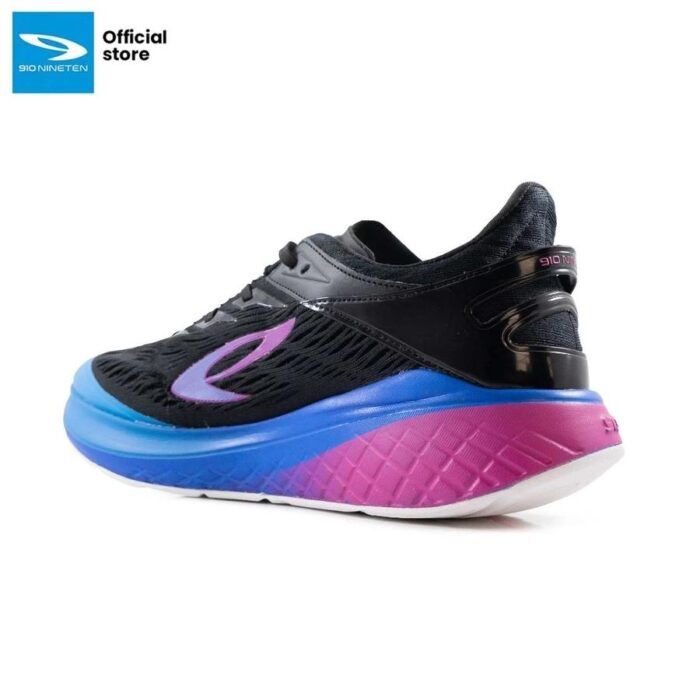 910 Nineten Kanzaki 1.0 Sepatu Lari - Hitam/Pink/Ungu/Biru - Image 3