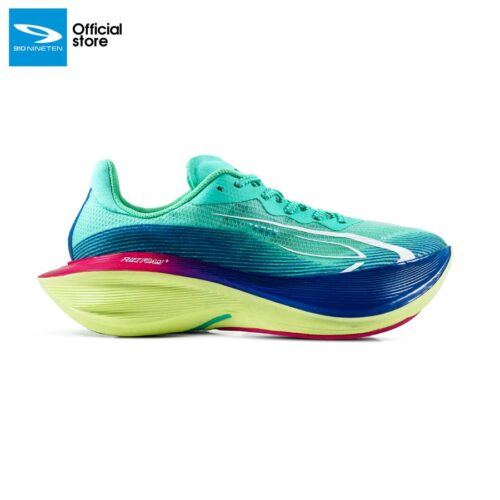 910 Nineten Haze Tempo Feme Sepatu Lari Wanita - Turqouise/Lime/Pink