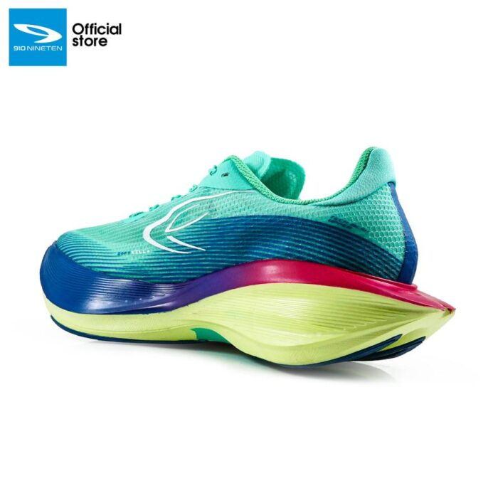910 Nineten Haze Tempo Feme Sepatu Lari Wanita - Turqouise/Lime/Pink - Image 3